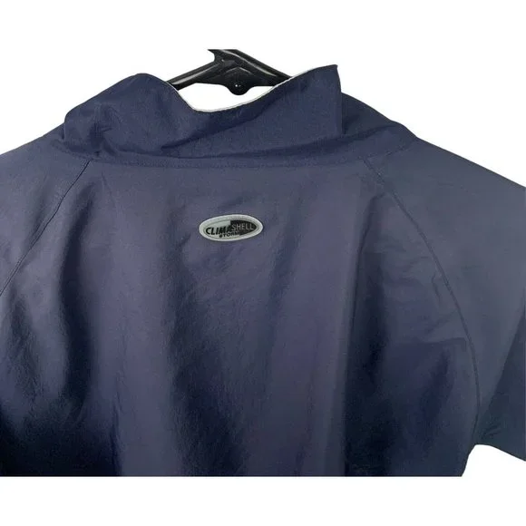 Adidas Windbreaker Jacket Men Medium M Golf Short Sleeve Blue Vintage Zip Button - Picture 8 of 9